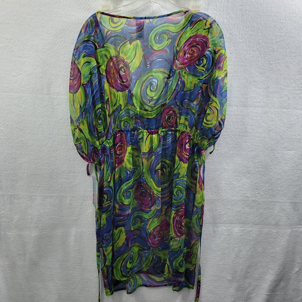 Carlos Falchi & Mark Rio Women's Sheer Swim Cover Up Size XL 81223-0366 - Picture 4 of 9